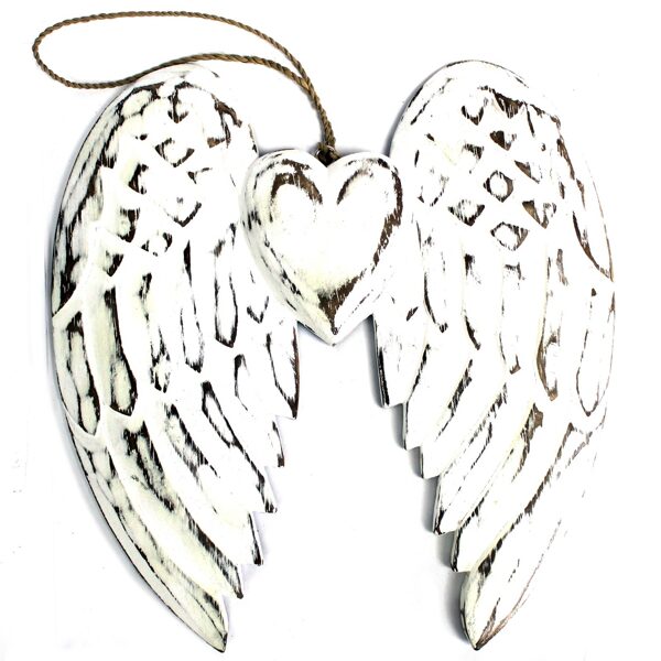 Dubulta spārni Angel Wing & heart-24 cm (AWL-02)